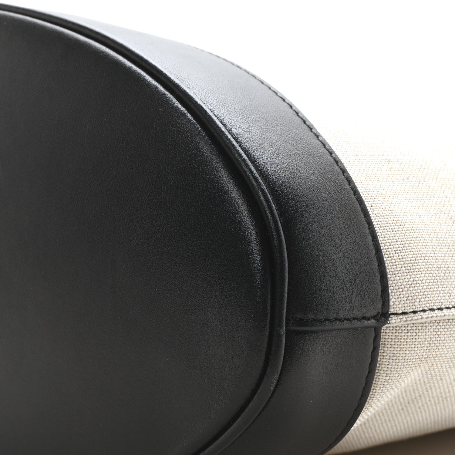 Salvatore Ferragamo Canvas Calfskin North South Charming Tote Natural Black 11 of 11