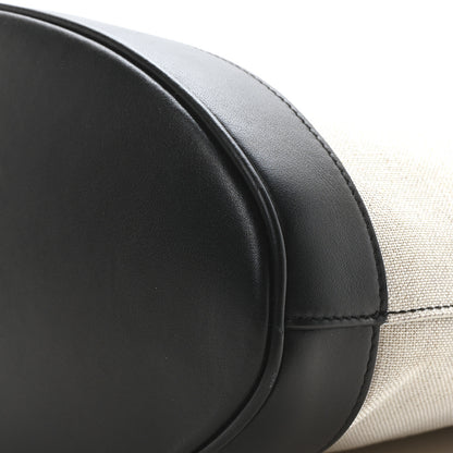 Salvatore Ferragamo Canvas Calfskin North South Charming Tote Natural Black 11 of 11