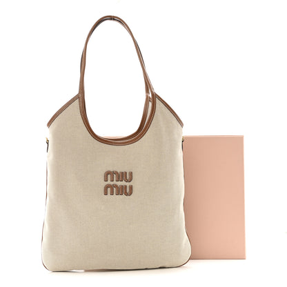 Miu Miu Canvas Ivy Beige Brandy 10 of 10