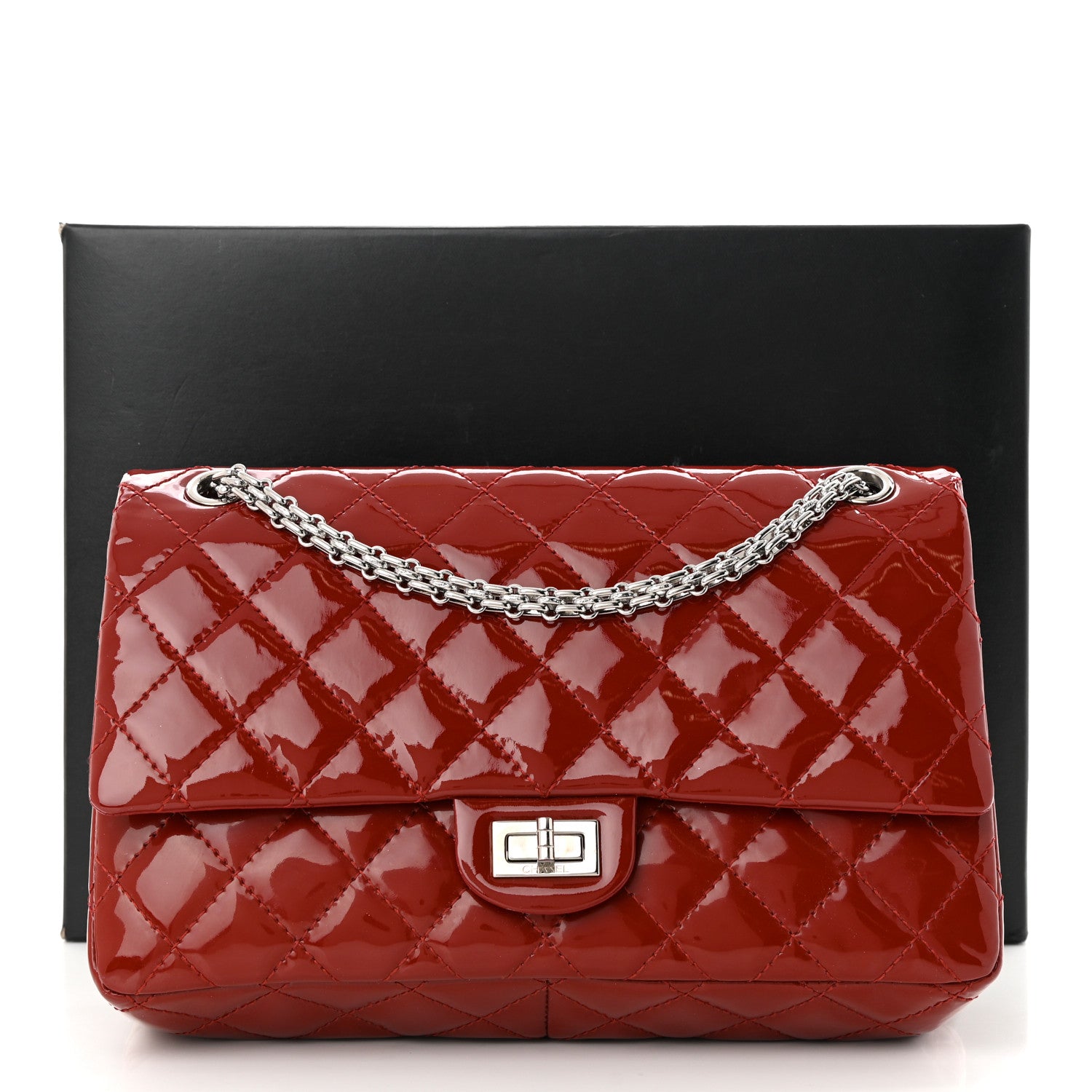 Chanel Patent Quilted 2.55 Reissue 226 Flap Red 11 of 11