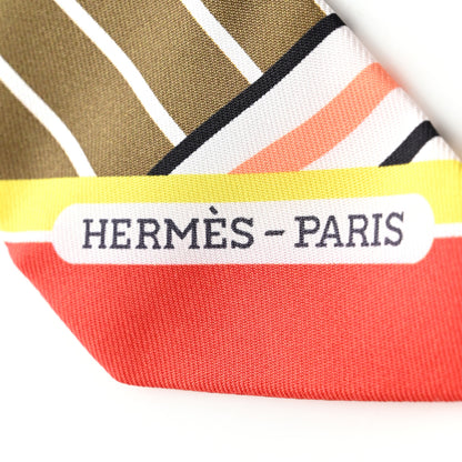 Hermes Silk Quadrige Bayadere Twilly Bronze Violet Jaune 2 of 4