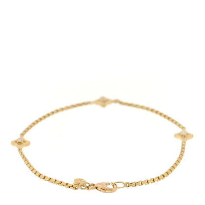 David Yurman 18K Yellow Gold Diamond Quatrefoil Bracelet 2 of 3