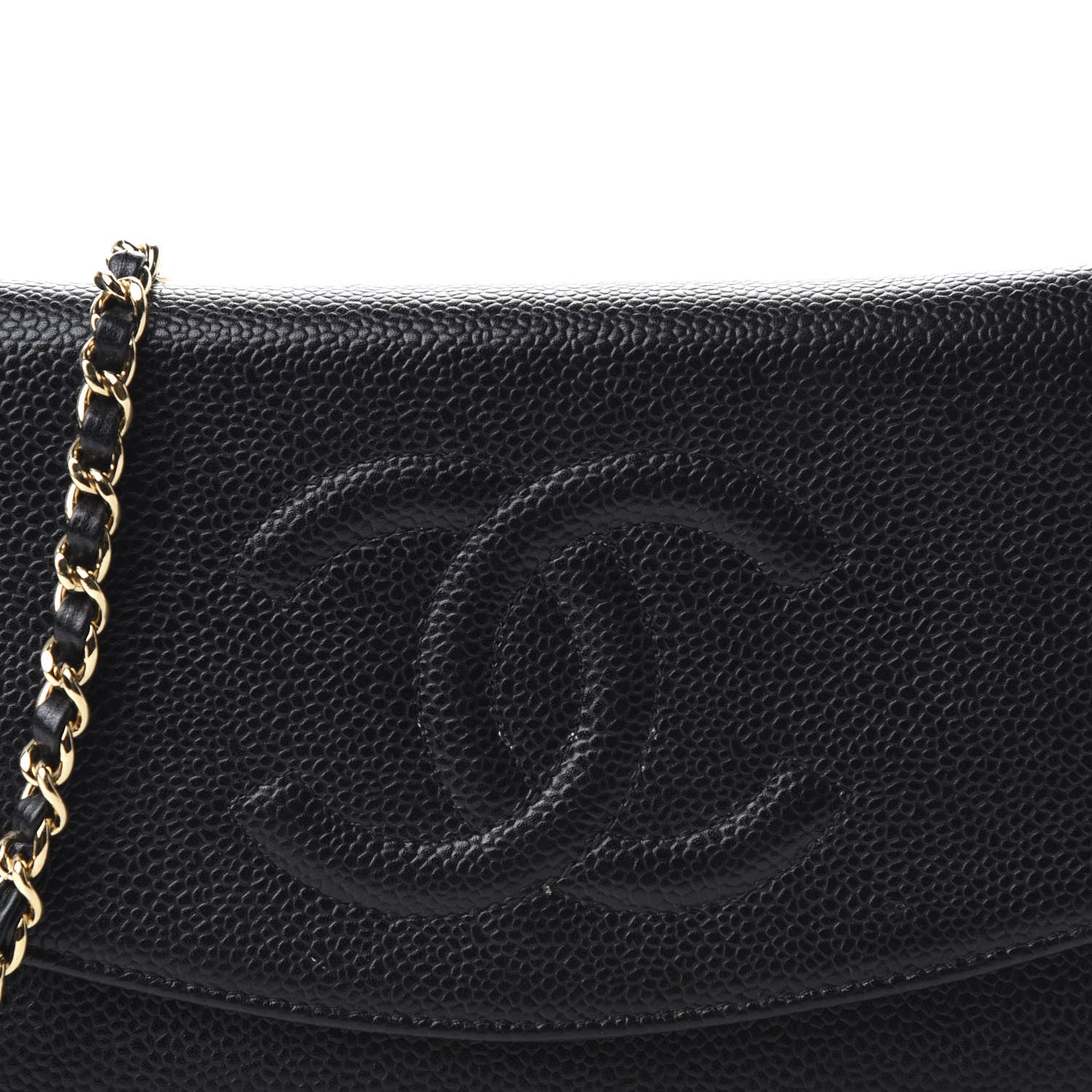 Chanel Caviar Timeless CC Wallet On Chain WOC Black 11 of 11