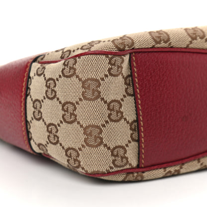 Gucci Monogram Calfskin Shoulder Bag Hobo Red 8 of 9