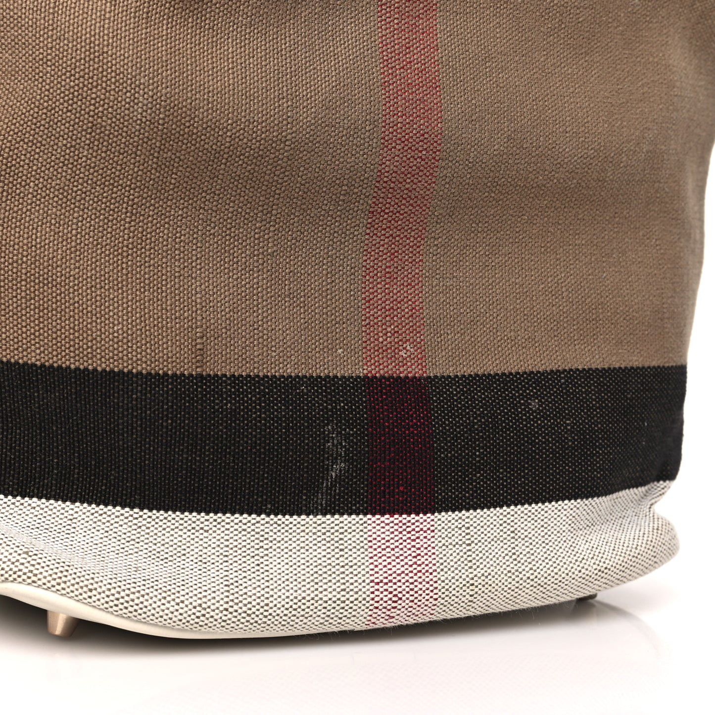 Canvas Mega Check Small Ashby Hobo White