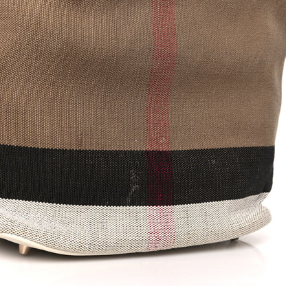 Burberry Canvas Mega Check Small Ashby Hobo White 10 of 11