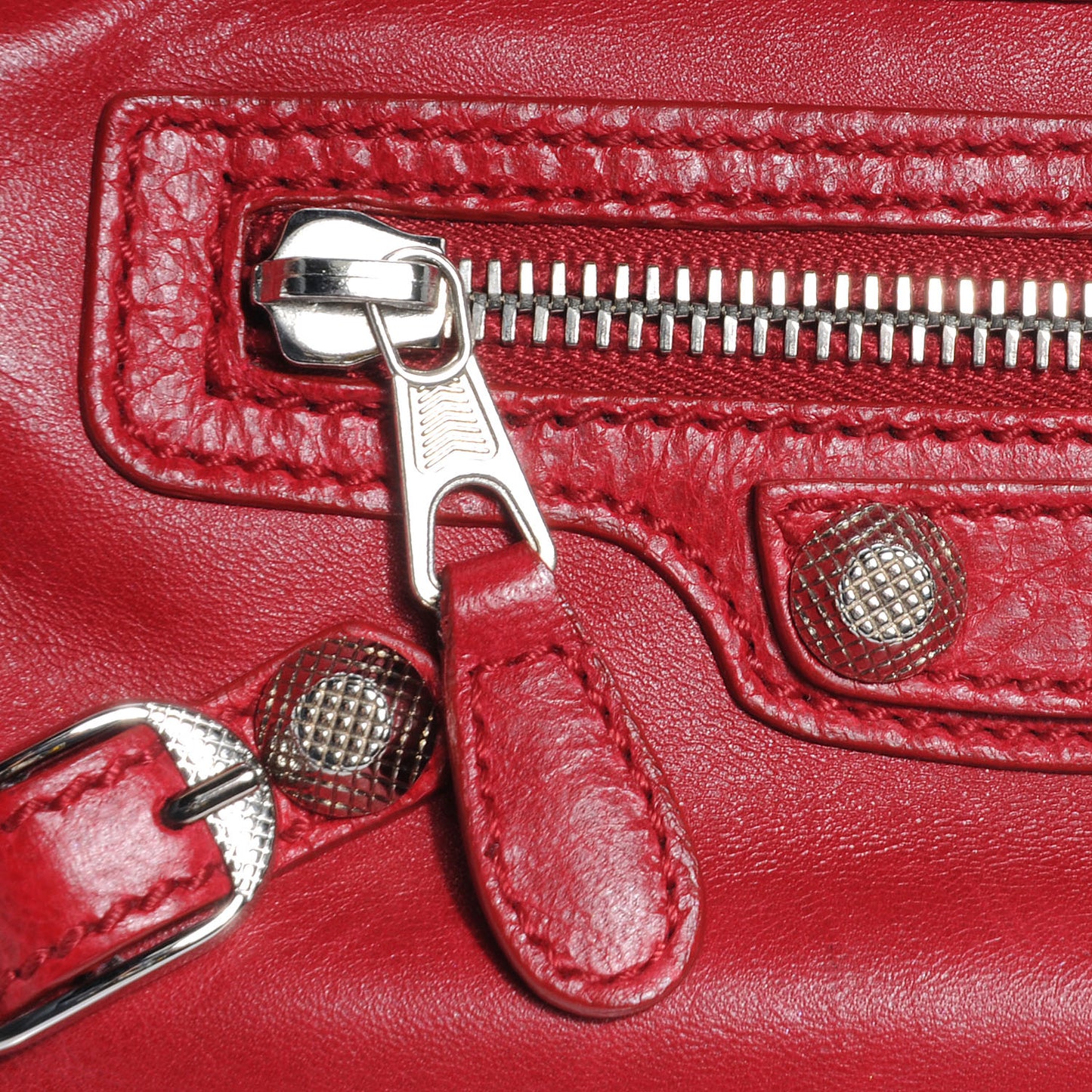 Agneau Giant Silver Hardware Chic Ruby