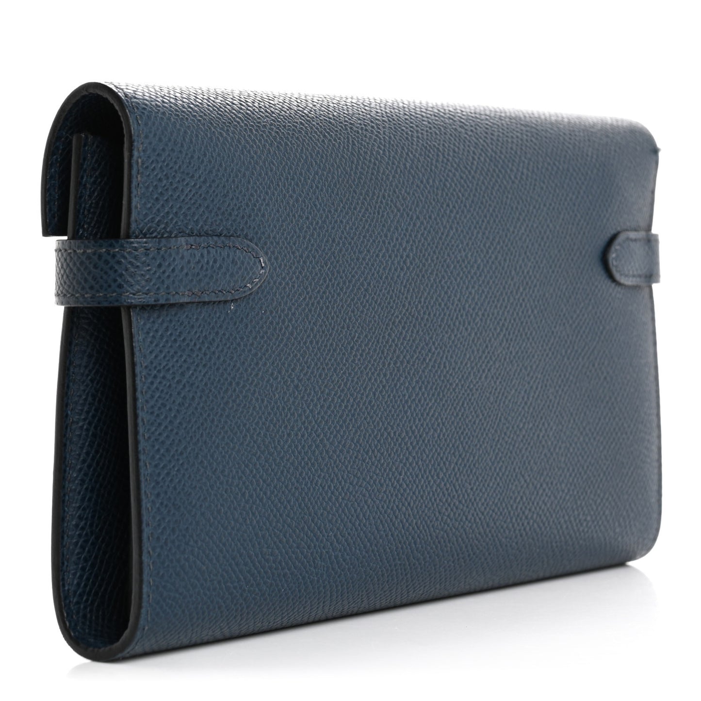 Epsom Kelly Longue Wallet Bleu de Prusse