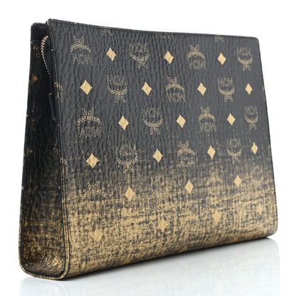 MCM Gradation Visetos Zip Pouch Black Gold 3 of 9