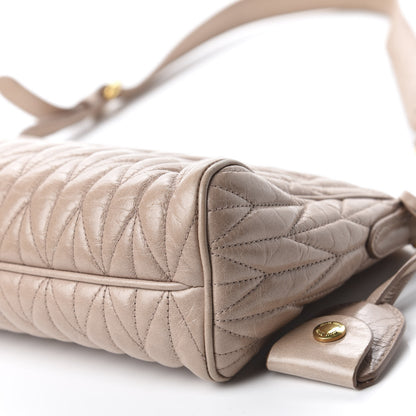 Miu Miu Nappa Matelasse Zip Shoulder Bag Cammeo 7 of 14