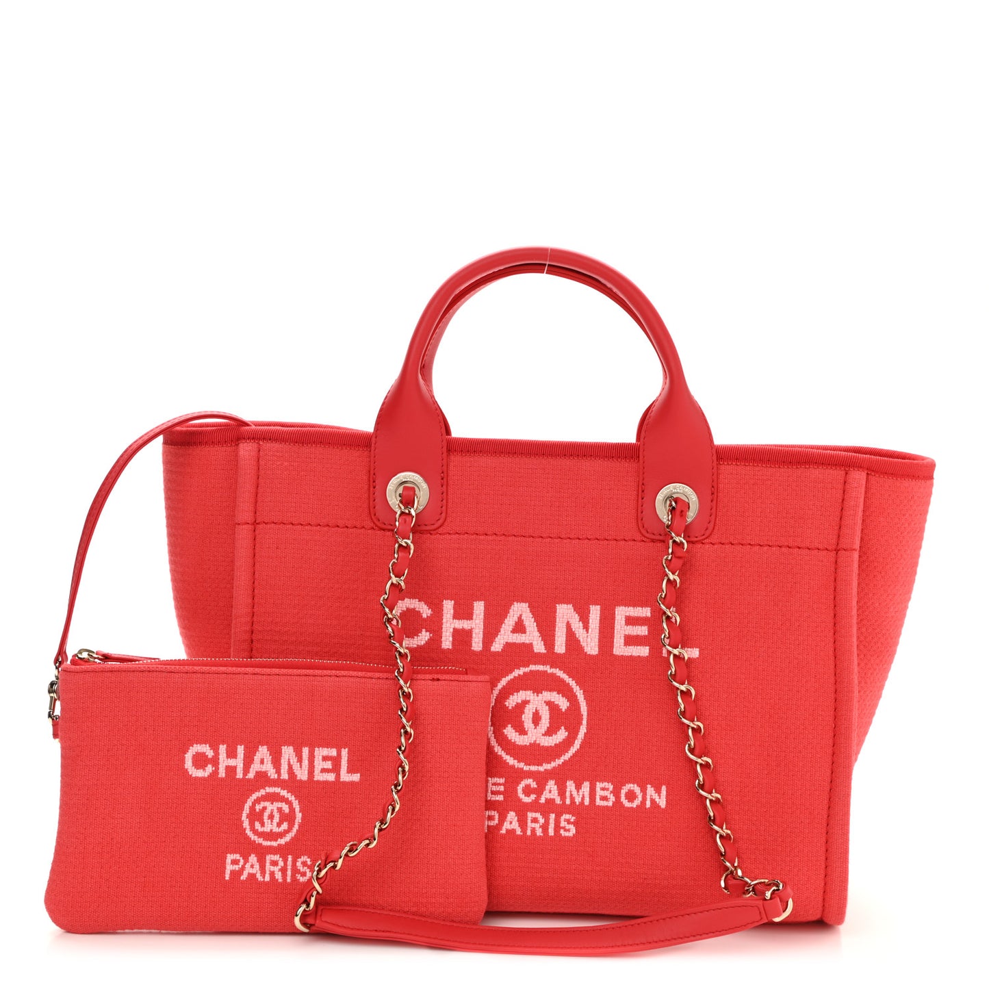 Mixed Fibers Small Deauville Tote Red