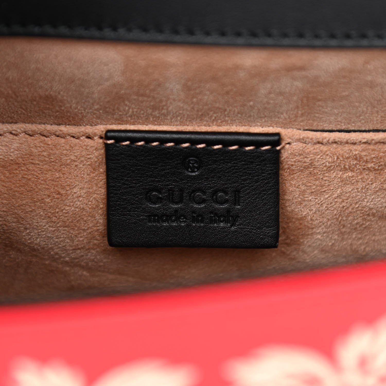 Gucci Jacquard Floral Mini Sylvie Top Handle Bag Red Multicolor Black 6 of 8