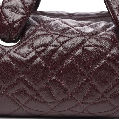 Chanel Caviar Quilted CC Timeless Bowler Burgundy 12 of 12