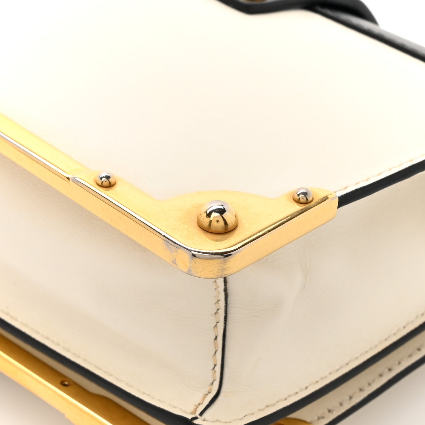 City Calf Saffiano Cahier Bag Talco Black