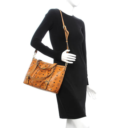 MCM Visetos Medium Essentials Shopper Tote Cognac 2 of 29