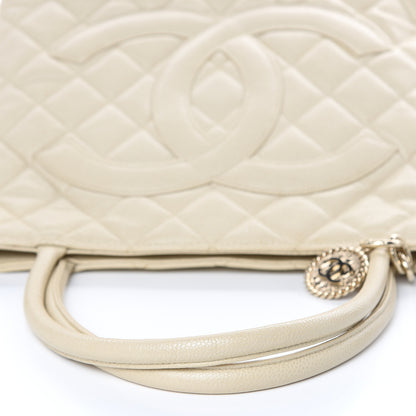 Chanel Caviar Quilted Medallion Tote Light Beige 13 of 17