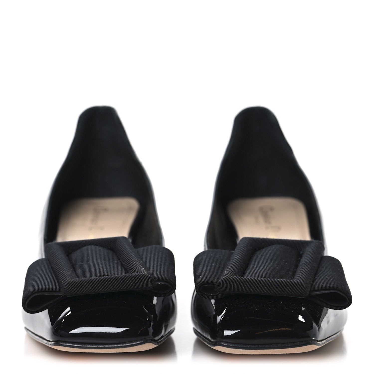 Christian Dior Patent Grosgrain Bow Idylle 35mm Pumps 38.5 Black 3 of 9