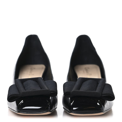 Christian Dior Patent Grosgrain Bow Idylle 35mm Pumps 38.5 Black 3 of 9