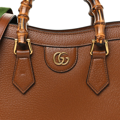 Gucci Textured Dollar Calfskin Web Small Diana Tote Bag Cuir Black 8 of 10