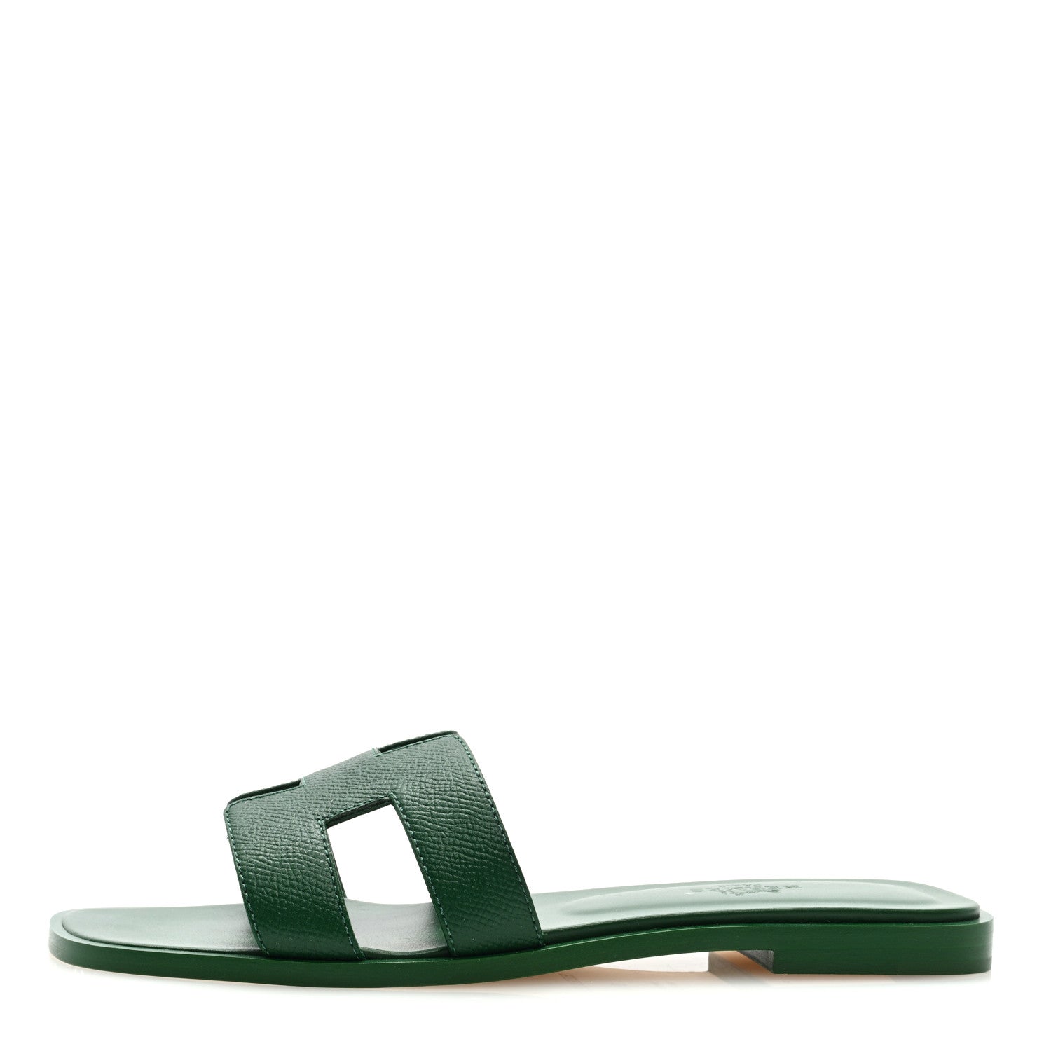 Hermes Epsom Oran Sandals 36.5 Vert Cactus 1 of 8