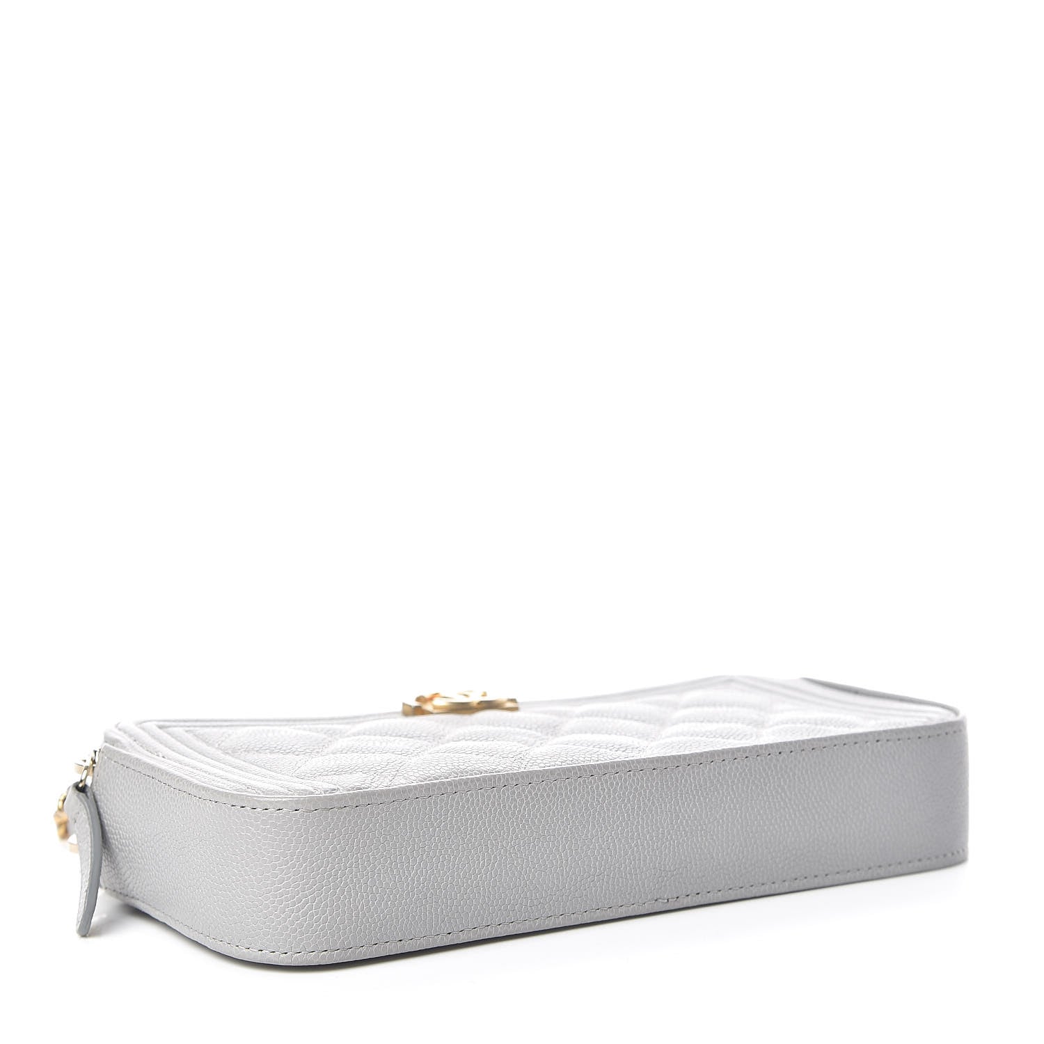 Chanel Caviar Quilted Small Boy Clutch With Chain Grey 4 of 14