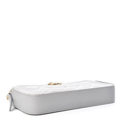 Chanel Caviar Quilted Small Boy Clutch With Chain Grey 4 of 14