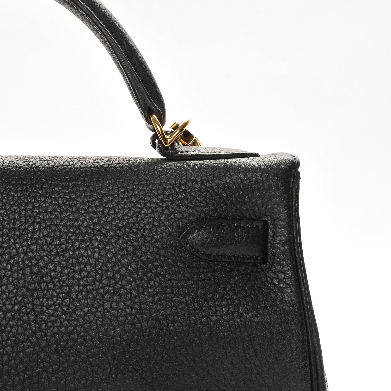 Hermes Togo Kelly Retourne 32 Black 7 of 23