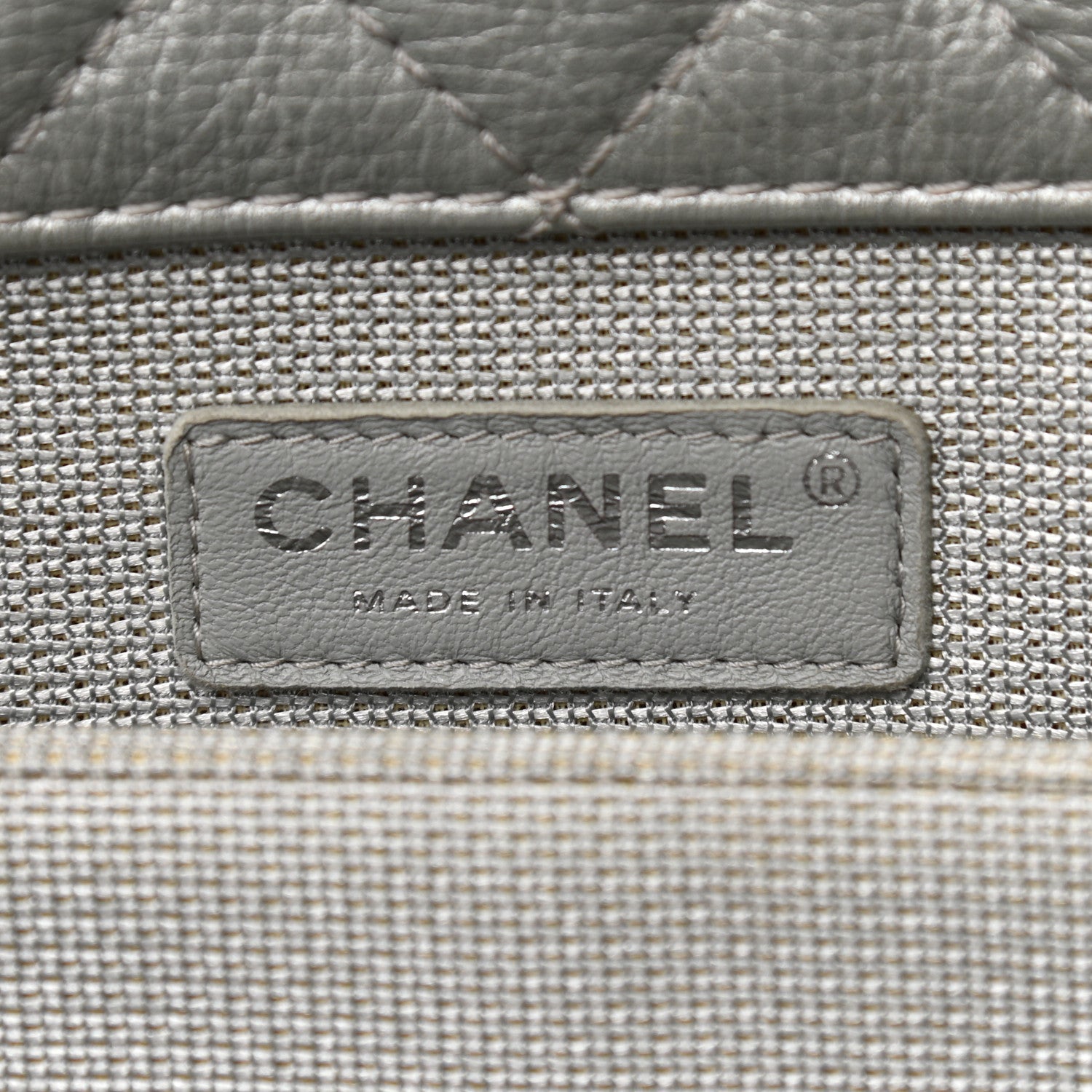 Chanel Metallic Calfskin Quilted XXL Travel Flap Bag Silver 6 of 10