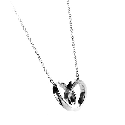 Tiffany Sterling Silver 1837 Interlocking Circles Pendant Necklace 4 of 7
