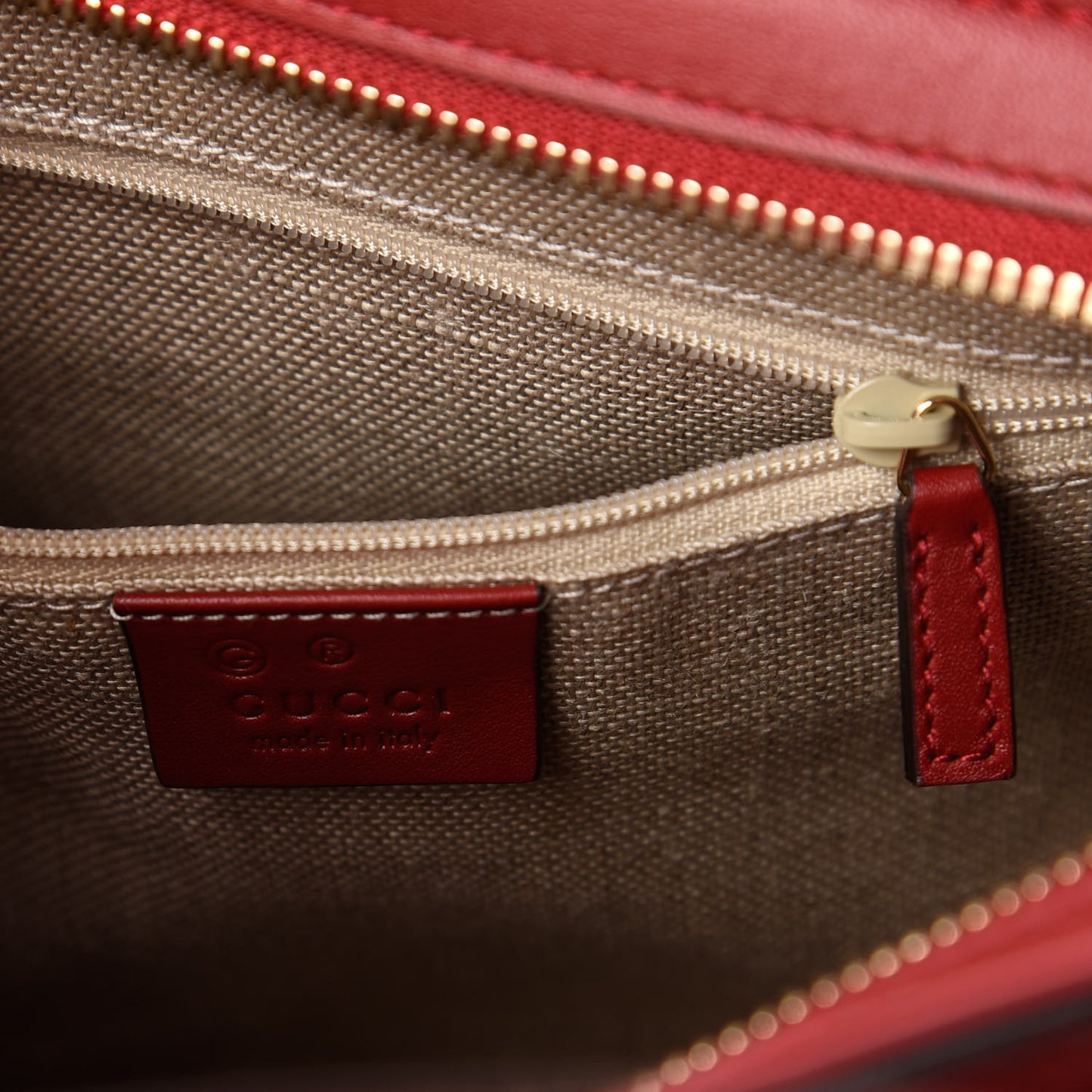 Microguccissima Small Bree Tote Red