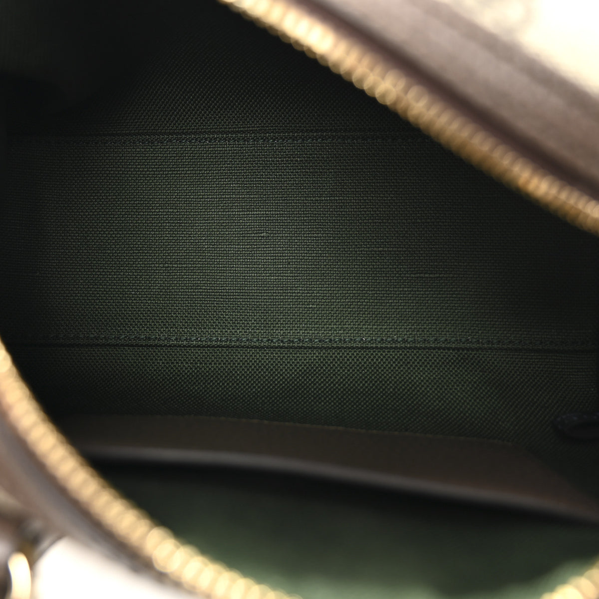 Gucci GG Supreme Monogram Textured Dollar Calfskin Web Mini Ophidia Top Handle Bag Beige Ebony New Acero 5 of 10