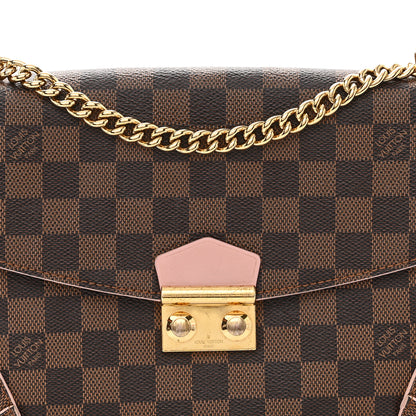 Louis Vuitton LOUIS VUITTON Damier Ebene Caissa Clutch Rose Ballerine 5 of 10