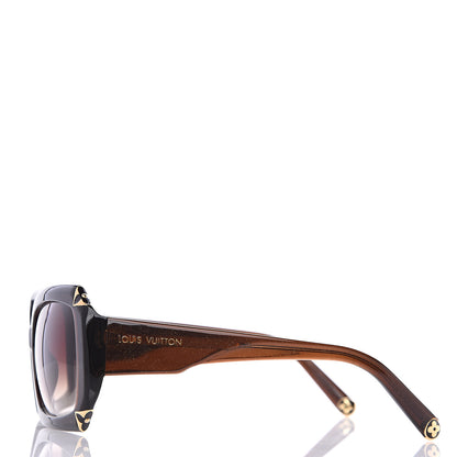 Louis Vuitton Hortensia Cat Eye Sunglasses Z0366W Brown Glitter 3 of 8