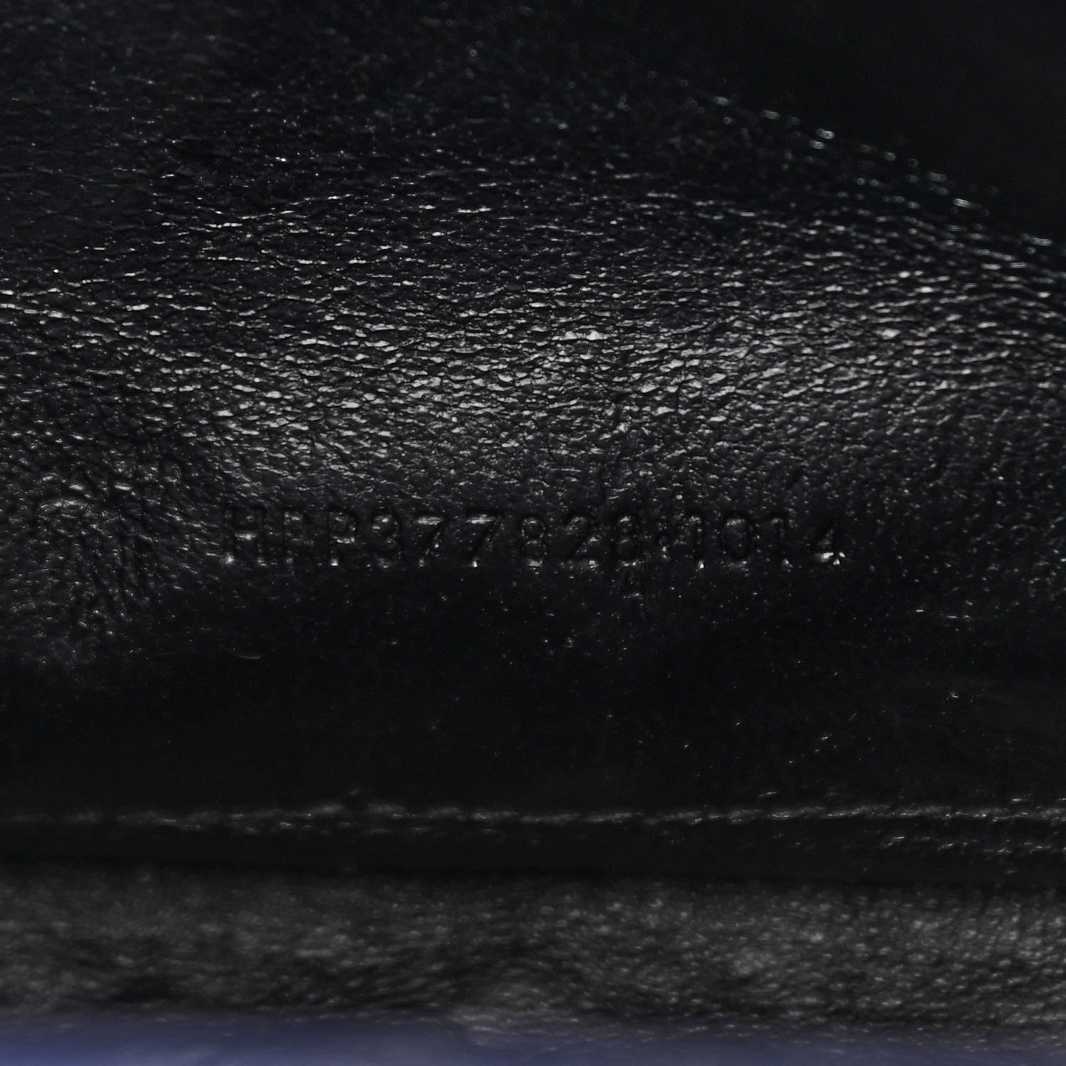 Saint Laurent Grain De Poudre Matelasse Chevron Monogram Chain Wallet Navy 7 of 11
