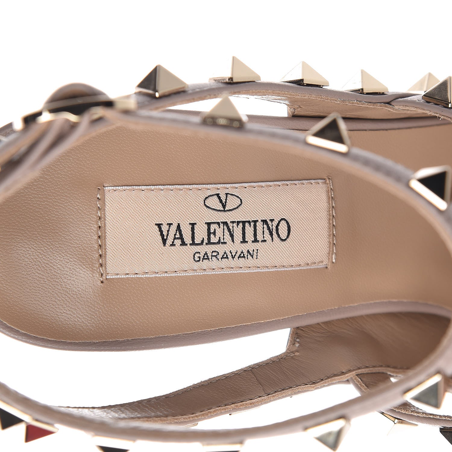 Valentino Garavani Calfskin Nappa Rockstud Ankle Strap 100mm Pumps 36 Pastel Grey Poudre 6 of 10