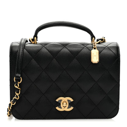Chanel Caviar Quilted Mini Top Handle Flap Black 1 of 9