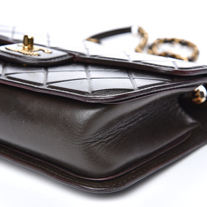 Chanel Calfskin Embossed Medium Flap Brown 9 of 20