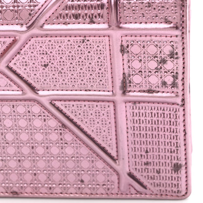 Christian Dior Metallic Patent Micro-Cannage Diorama Wallet on Chain Pouch Pink 18 of 20