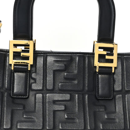 Fendi Nappa FF 1974 Embossed Small FF Tote Black 7 of 12