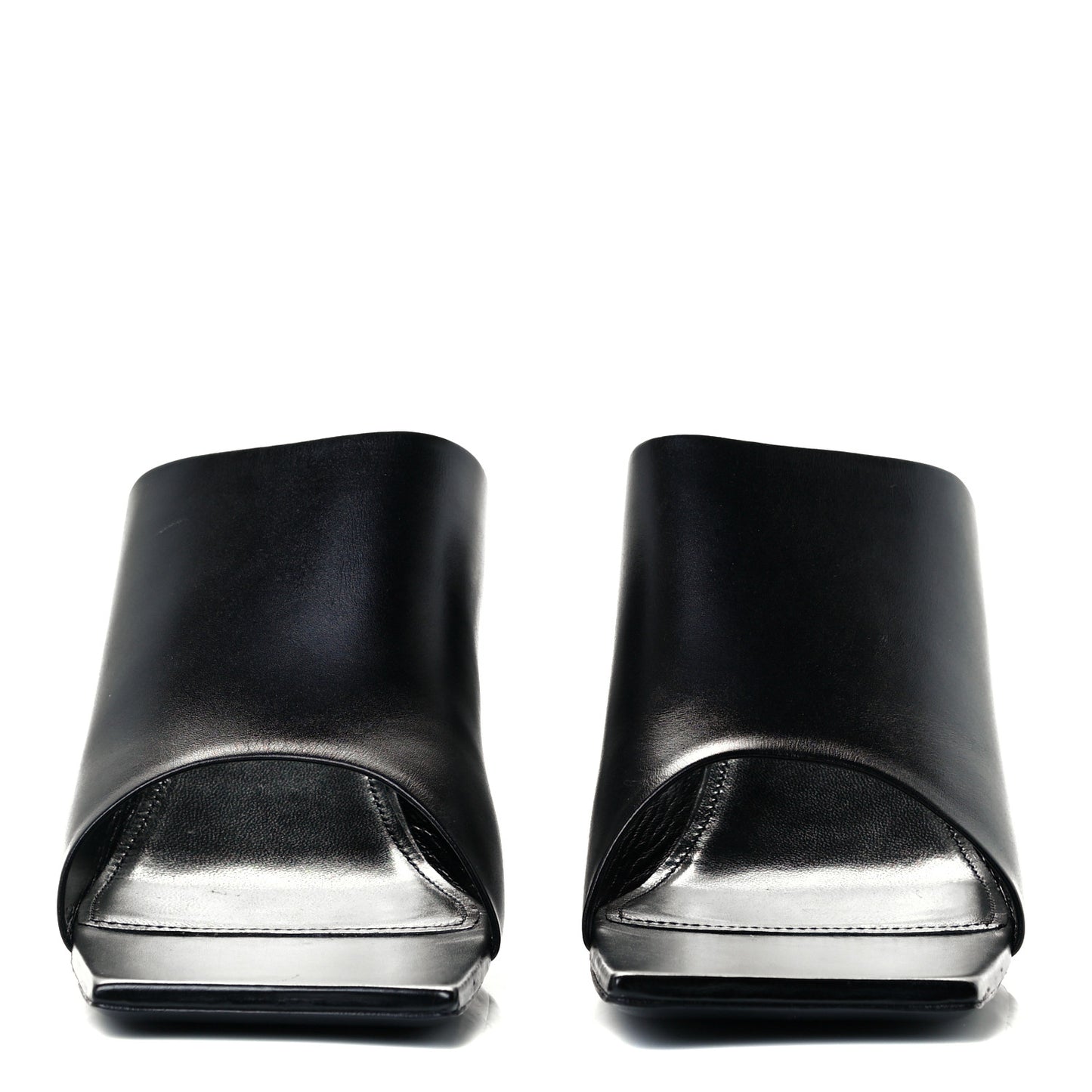 Smooth Calfskin Moon 60mm Sandals 41.5 Black