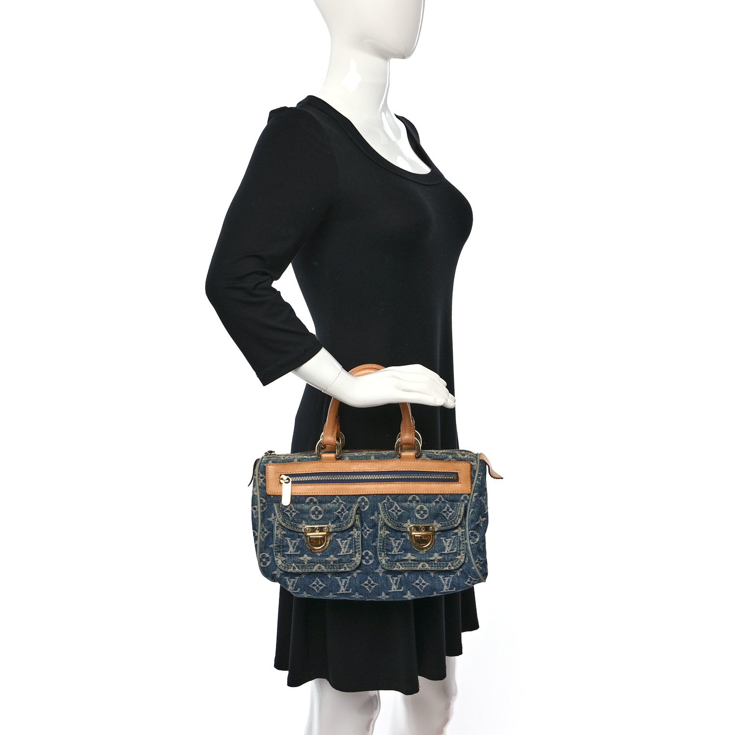Louis Vuitton Monogram Denim Neo Speedy Blue 2 of 8