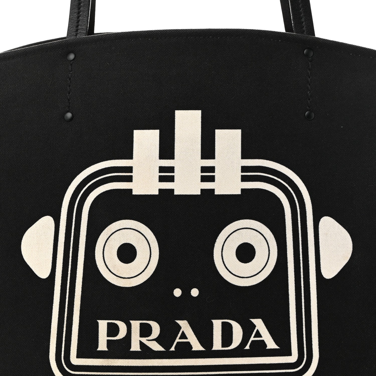 Prada Canapa Robot Tote Black 8 of 10