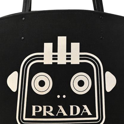 Prada Canapa Robot Tote Black 8 of 10