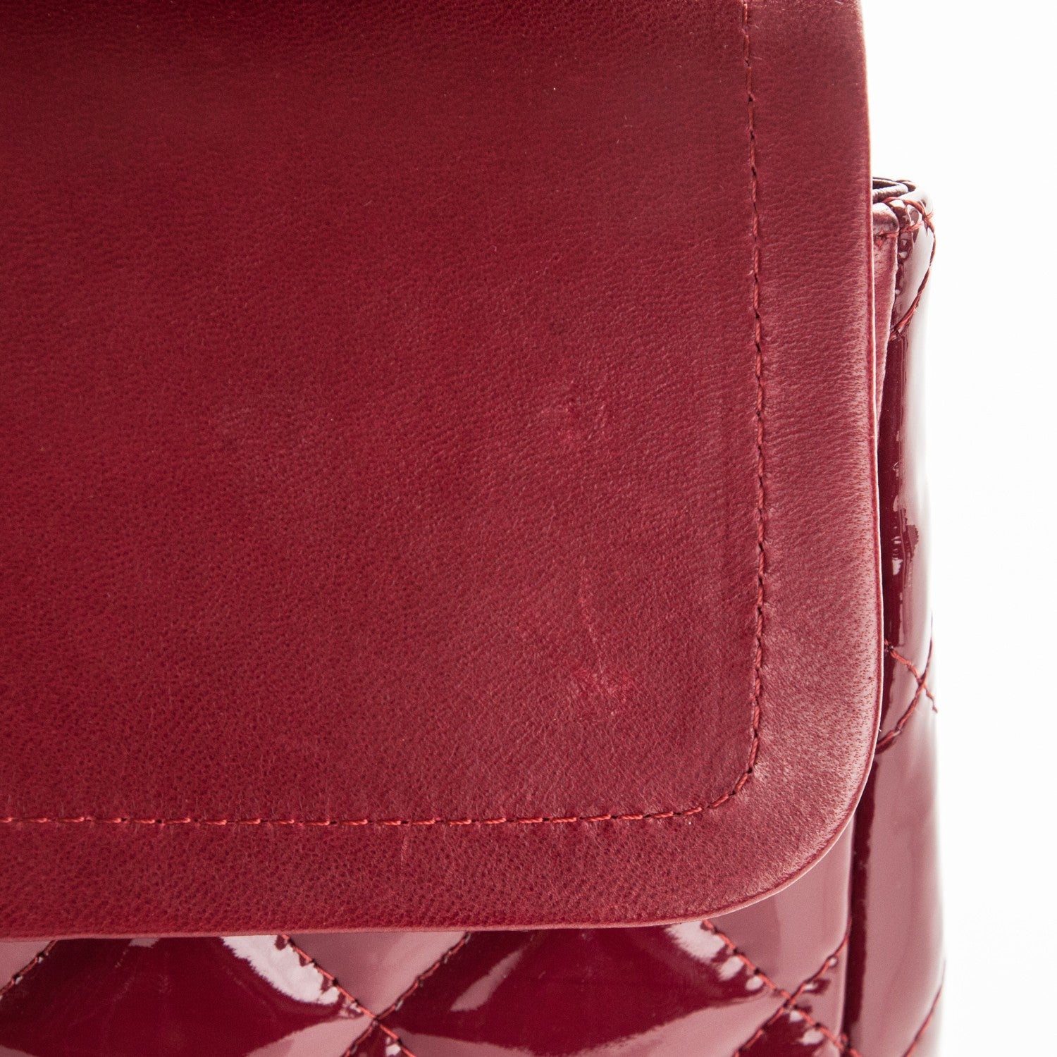 Chanel Patent Quilted Maxi Double Flap Red 10 of 10