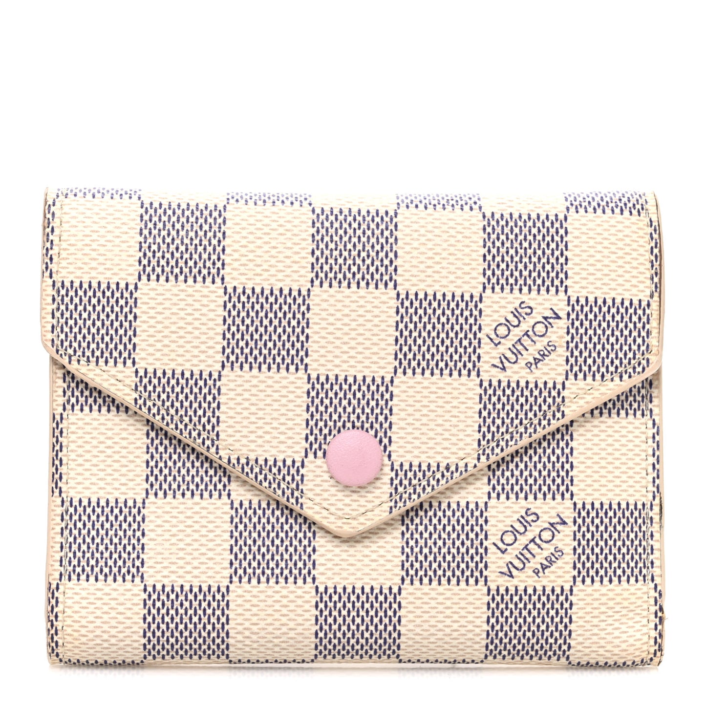 Damier Azur Victorine Wallet Rose Ballerine