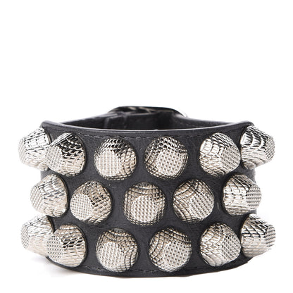 Balenciaga Agneau Arena Three Row Giant Gold M Bracelet Anthracite 1 of 3