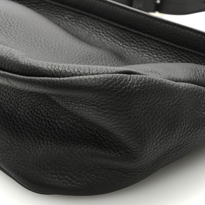 The Row Grained Calfskin Small Slouchy Banana Bag Black 8 of 8