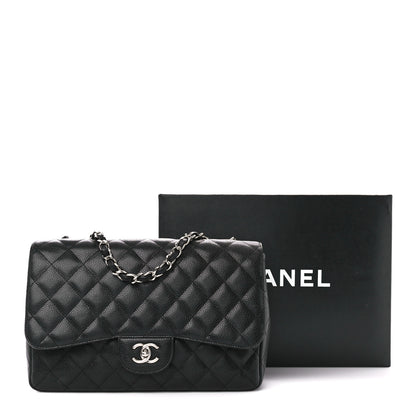 Chanel Caviar Quilted Jumbo Single Flap Black 12 of 12