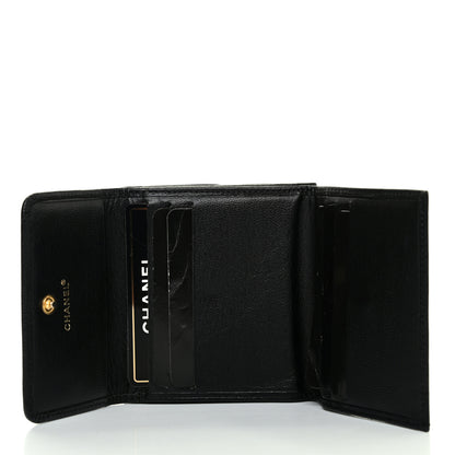 Chanel Goatskin Compact Double Sided Wallet Black 5 of 10