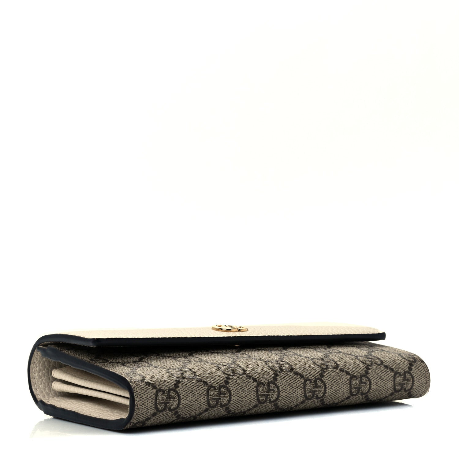 Gucci Dollar Calfskin GG Supreme Monogram GG Marmont Continental Wallet Mystic White Beige Ebony 4 of 10